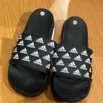 Adilettes Comfort Slides Logo - Black